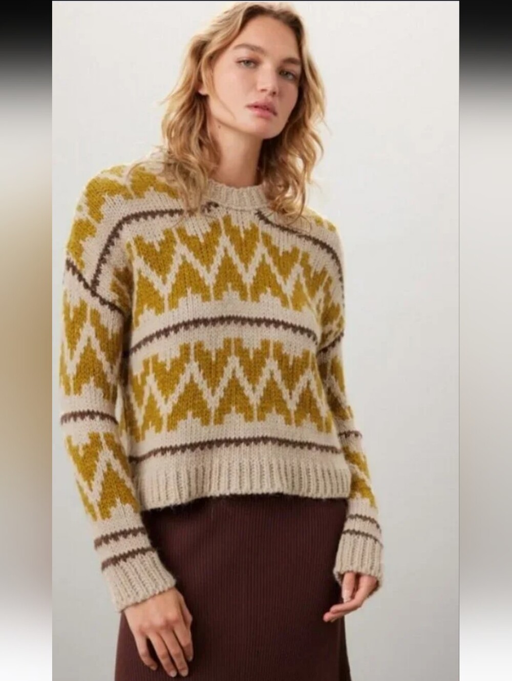#327. THE GREAT. The Folk Pullover Earth, $325 MSRP.